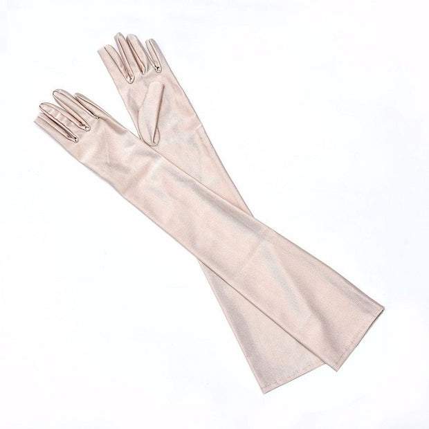 Women&#39;s Stretch Long Gloves Female Evening Party