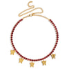 Crystal Tennis Butterfly Choker Necklaces for Women