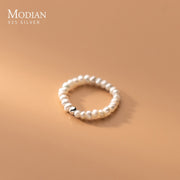 Simple Exquisite Stackable Natural Pearl Ring
