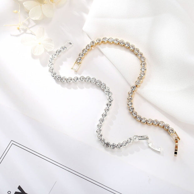 Tennis Bracelets For Women Wedding Gift Gold Silver