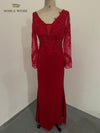 prom dresses sexy v-neck mermaid floor-length satin
