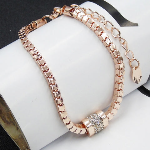 Rose Gold Crystal Bracelet High-quality Alloy Bangle