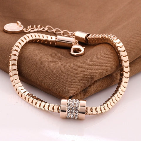 Rose Gold Crystal Bracelet High-quality Alloy Bangle