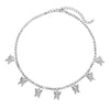 Crystal Tennis Butterfly Choker Necklaces for Women