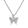 Crystal Tennis Butterfly Choker Necklaces for Women