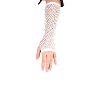 Sexy Elastic Mesh Gloves With Colored Flash Diamonds