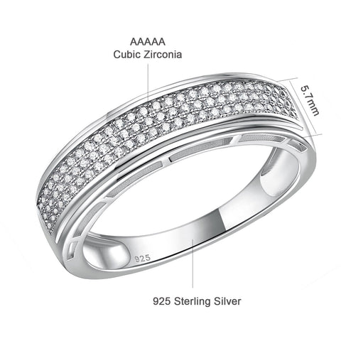 Sterling Silver Promise Wedding Rings