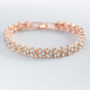 Women Gold Bracelet Rhinestone Leaves Chain