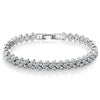 Women Gold Bracelet Rhinestone Leaves Chain
