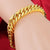 12mm plated 24K classic men gold plated bracelet
