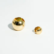 Box Single Piece Solid Gold Color Earrings