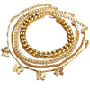 Fashion Gold Color Simple Chain Anklets