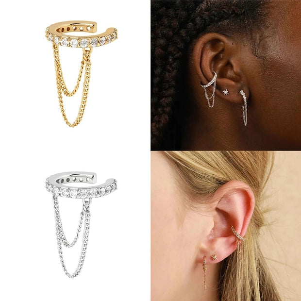 Aide Cross Ear Cuff Non Pierced Earrings for Women