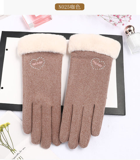 Women Winter Gloves Warm Touch Screen Black