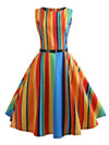 Floral Print Women Summer Dress Hepburn